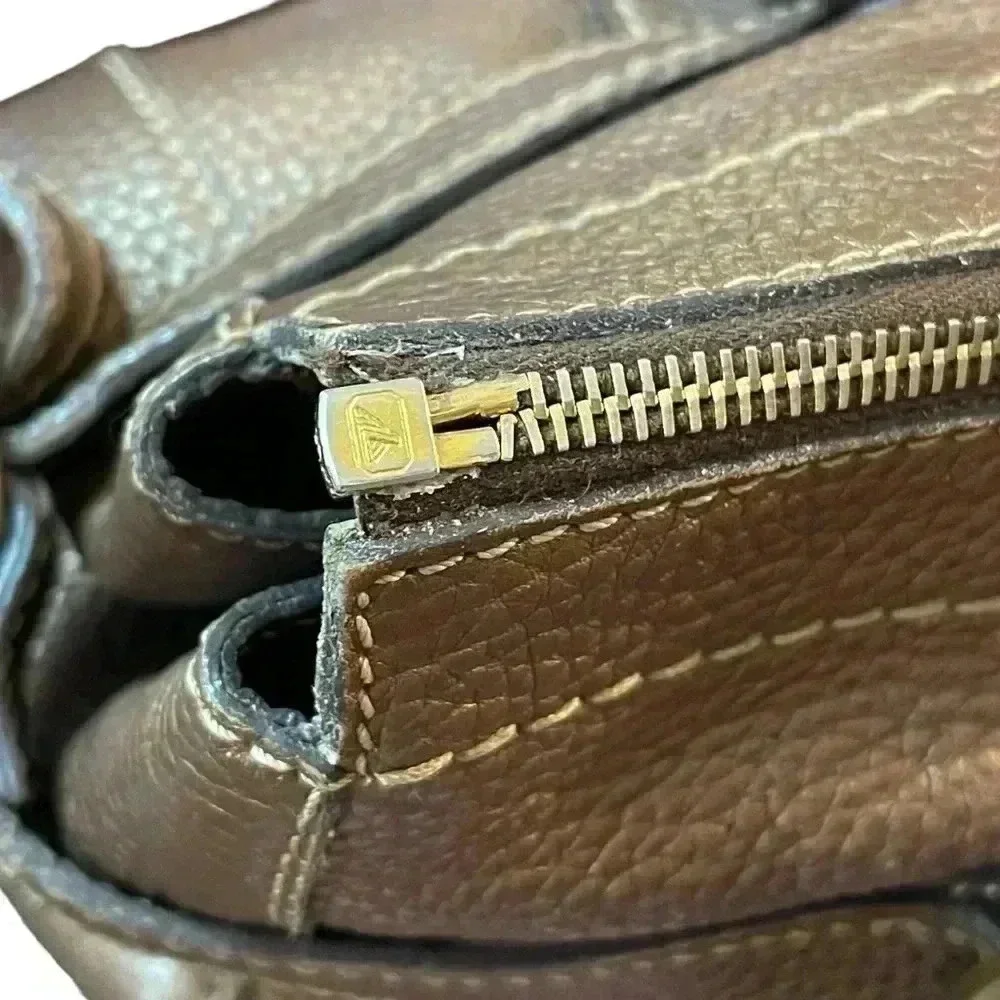 Hogan Bronze Pebbled Leather Tote